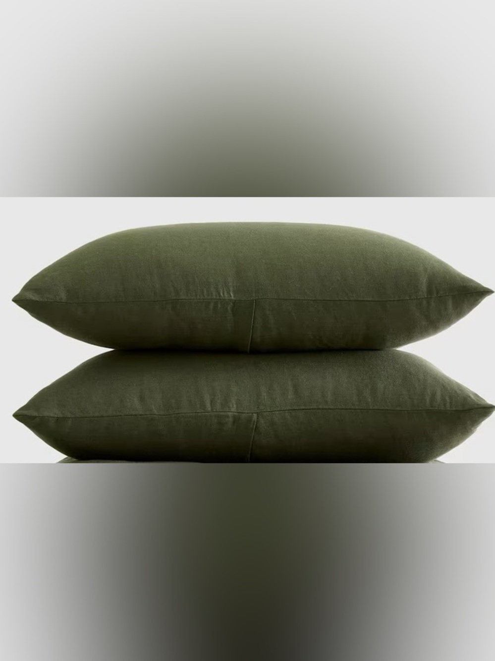 BRAND NEW Quince European Linen Sham Set, Standard (Limited Edition Pine)